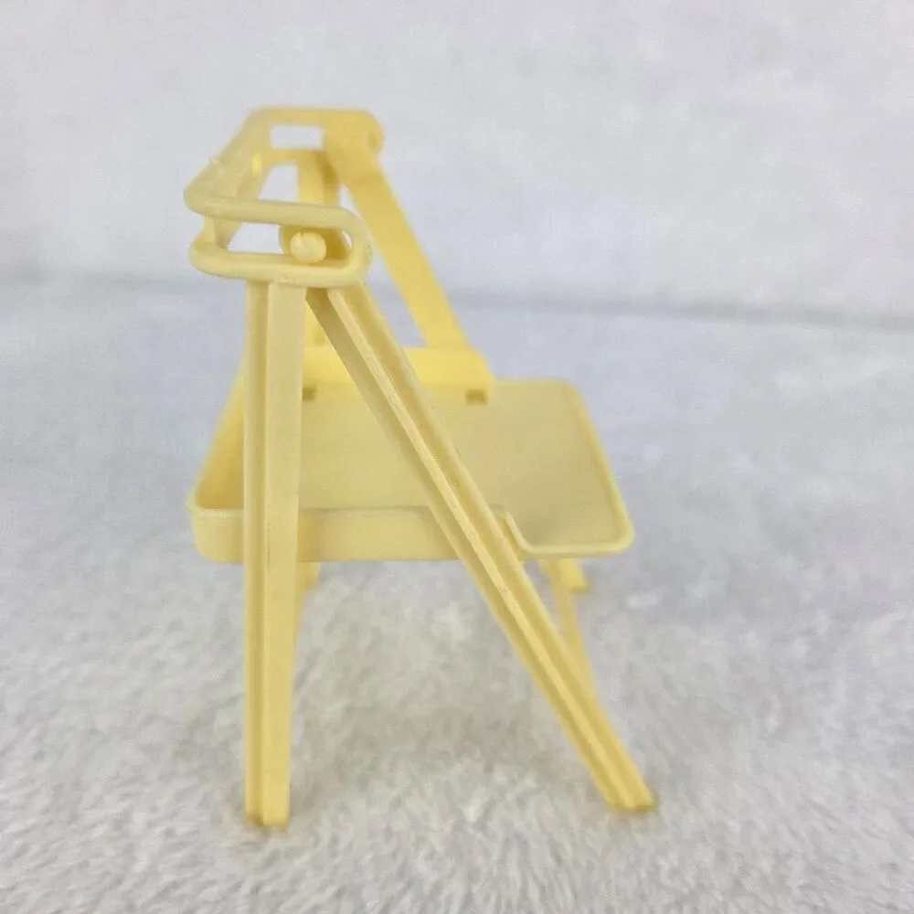 Vintage Barbie Folding Chair Yellow Doll‎ Furniture Replacement Mattel